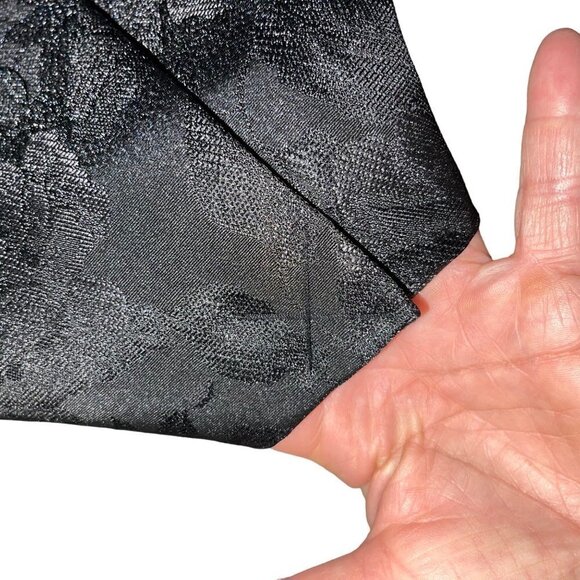 Victor Costa Dress And Jacket Set Size 6 Two Piece Black Floral Jacquard New - Picture 12 of 12